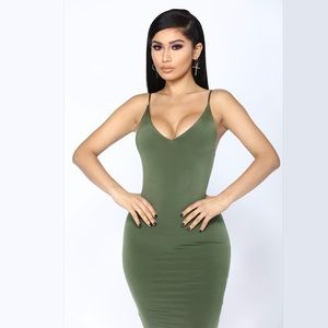 MIDI Dress- Olive